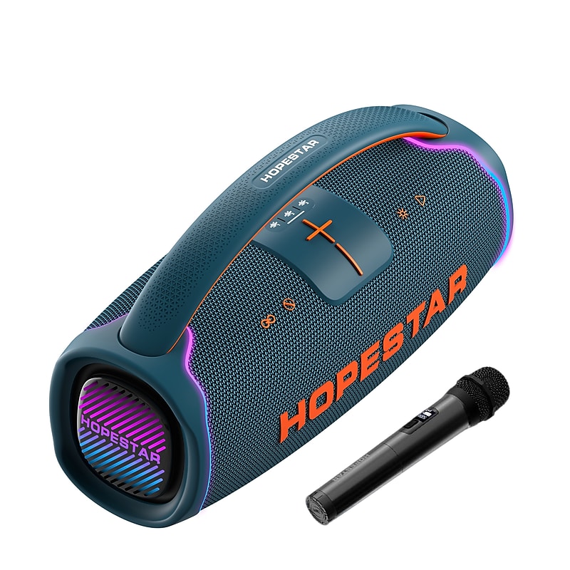 Worryfree Gadgets Hopestar Wireless Bluetooth 300W Portable Speaker, Water Resistant, Blue (WA65-BLU) image 1