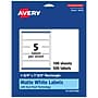 Avery Laser/Inkjet Rectangle Multipurpose Labels, 1.75" x 7.75", White, 500 Labels/Box (94232)~#|#~6D11979D-6485-4EDD-B2227EEB5F54A34A_sc7
