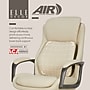 Elle Decor Rivendell AIR Lumbar Ergonomic Faux Leather Swivel Executive Chair, Cream (60124-CRM)~#|#~6D11DACD-7A4B-401B-8A707787764B6148_sc7
