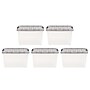 Iris 40 Quart Storage Bin with Latching Lid, Plastic, Clear, 5/Pack (500154)~#|#~6D12536D-E68E-445C-BE5A43AD5D4B2BCD_sc7