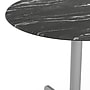 Flash Furniture TopGuard 36" Round Wood  Restaurant Dining Table and Base, Black Faux Marble/Silver Base (STRD36BMAT3030S)~#|#~6D13825A-D4CB-4208-8CB738F1C19CC969_sc7