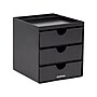 Mind Reader 3-Drawer Plastic Desk Organizer, Black (MINMACH3-BLK)~#|#~6D194F8A-A8E5-4D48-8D1E0F5673AC3ED0_sc7