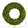 Nearly Natural 24-in Preserved Boxwood Wreath (4375)~#|#~6D195D2D-705F-4BAA-A9F1208615EF4093_sc7