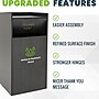 Alpine Industries Wood Trash Can, 40 Gallon, Black, 2/Pack (476-BLK-2PK)~#|#~6D1CF097-DB7F-4F60-BCA2B4D6B9F1AB3B_sc7