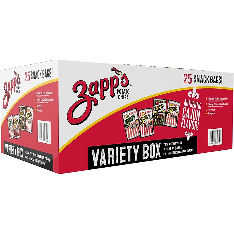 Utz Zapp's Gluten Free Kettle-Style Potato Chips, 37.5 oz., 25 Bags/Carton (6095) image 1