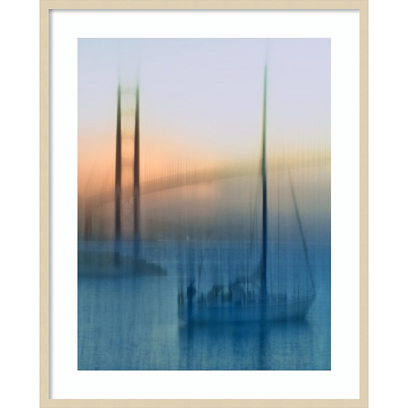 Amanti Art Sailboats on the Bay by Jerry Berry Wood Framed Wall Art Print, 33" x 41" (A42676855608) image 1