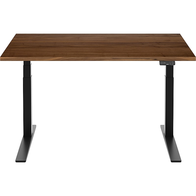 FlexiSpot E7 Pro 60"W Electric Adjustable Standing Desk, Black Walnut/Black (E7BPRO6030-BW) image 1