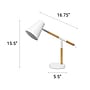 Creekwood Home Nordic LED Desk Lamp, 15.5", Matte White/Wood (CWD-1020-WH)~#|#~6D2CFEED-D032-44EB-9989F259B03653BC_sc7