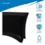 ICEBERG iGear Fabric Table Cover, Polyester/Spandex, 4', Black (16511)~#|#~6D2EDC4C-CEC2-46F9-A828CF39ED1BDADB_sc7