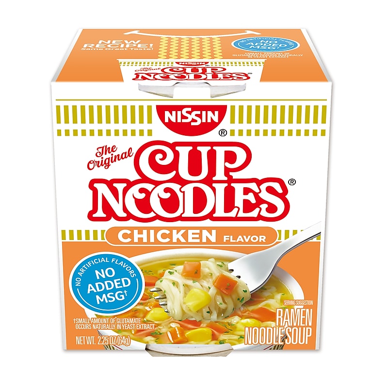 Nissin Cup Noodles Chicken Ramen Noodle Soup, 2.25 oz., 12/Carton (23003) image 1
