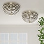 Lalia Home 13" Classix Crystal 2 Light Dome Shaped LED Flush Mount Ceiling Fixture, Antique Brass, 2/Set (LHM-2000-AB-2PK)~#|#~6D360D78-B5B0-4F6C-986829AF25F8B30F_sc7