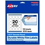 Avery Laser/Inkjet Circle  Waterproof Multipurpose Labels, 1.67"  Dia., White, 2000/Box (94508)~#|#~6D36539E-FA1E-4472-B436D7A7733A6CA8_sc7
