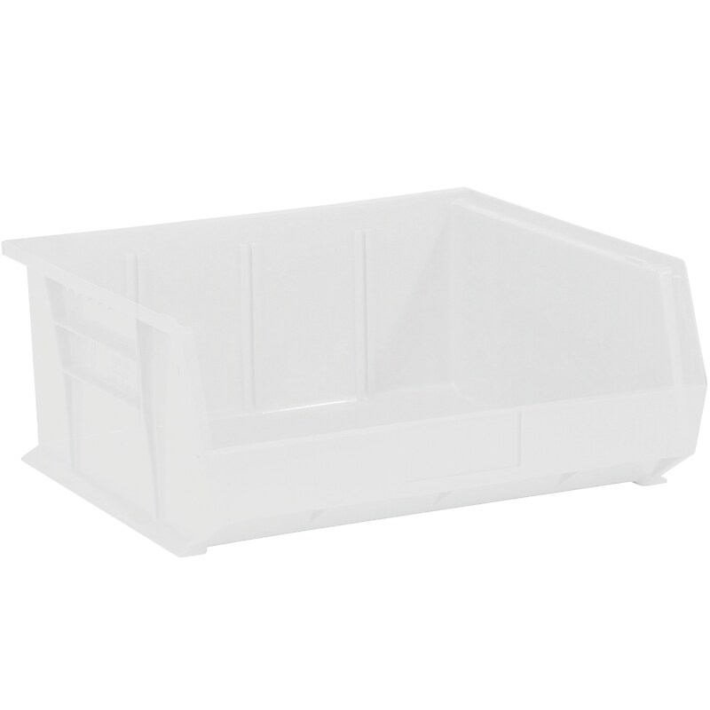 Quill Brand Stack & Hang Storage Bins, Clear, 6/Carton (BINP1516CL) image 1