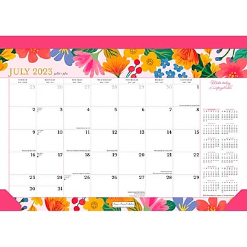 2023-2024 Plato Bonnie Marcus 14" x 10" Academic & Calendar Monthly Desk Pad Calendar (9781975472085)