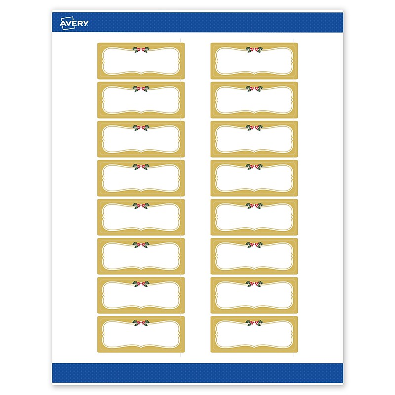 Avery Rectangle Multipurpose Labels, 1" x 2-5/8", White, 160/Pack (19479370467) image 1
