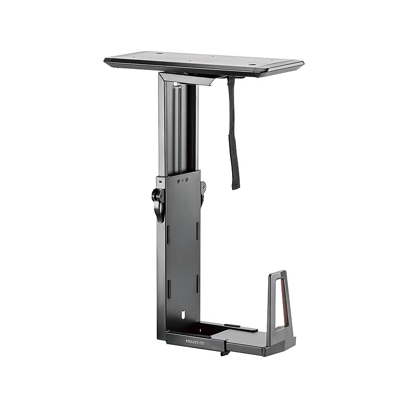 Mount-It! Deluxe Steel CPU Mount with Sliding Track, Matte Black (MI-7172) image 1