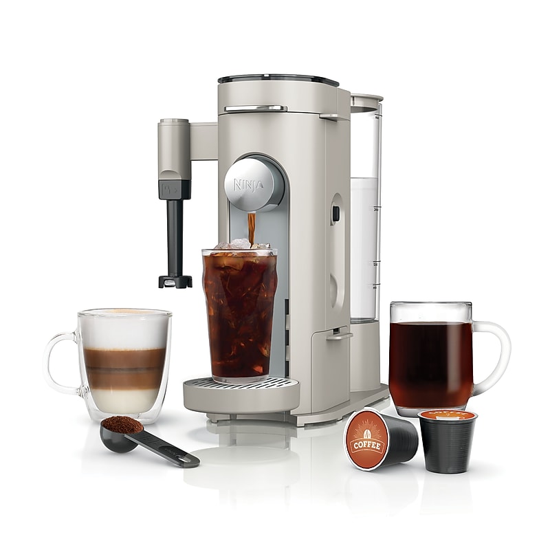 Ninja 3-Cups Single Serve Coffee Maker, Stone (PB051ST) image 1