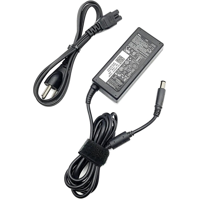 Dell 65W AC Adapter for Dell Laptop, Black (HA65NS5) image 1