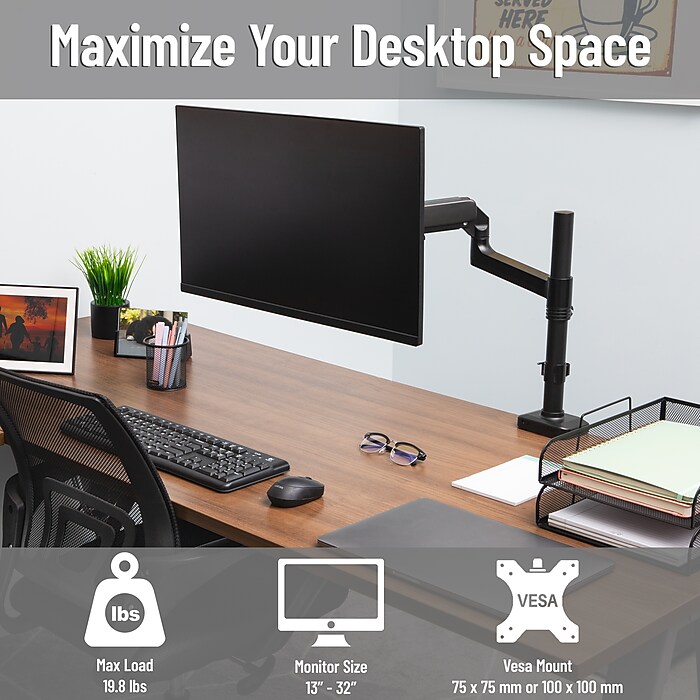 Mind Reader Single Monitor Arm for 13