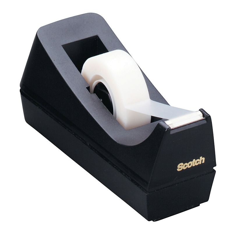 Scotch Desktop Dispenser, 2.7", 1" Core, Black (MMMC38BK) image 1