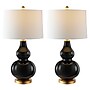 Safavieh Karlen 28.5" LED Table Lamp, Black/Gold, 2/Set (TBL4223B-SET2)~#|#~6D51E139-E689-4FC6-B457C7642F5D5D90_sc7