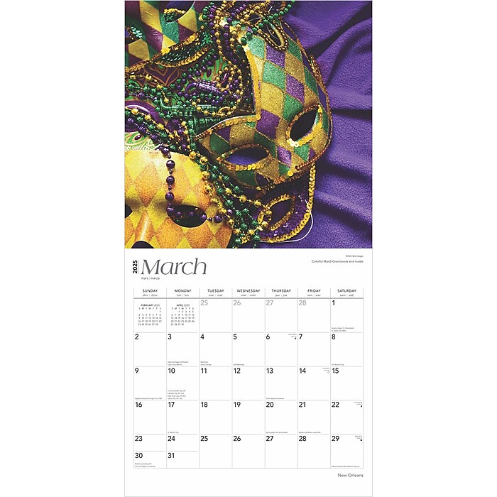 2025-browntrout-new-orleans-12-x-12-monthly-wall-calendar-9781975475413-staples
