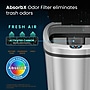 iTouchless SensorCan Stainless Steel Sensor Trash Can with AbsorbX Odor Control System, Silver, 13 gal. (ITOS13B)~#|#~6D587565-A9C7-4E0E-920F61C73BFE9EC6_sc7