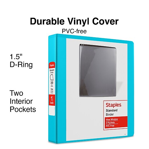 13400 648825 Staples 1 1/2" 3-Ring Better Binder Blue 