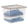 Iris 36 Quart Snap Top Plastic Snap Closure Storage Bin, Clear, 6/Pack (585105)~#|#~6D618CA1-F46D-46B1-87B8418A9CB6DBAE_sc7
