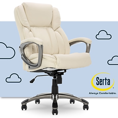 Serta Garret Ergonomic Bonded Leather Swivel Executive Chair, American Beige (CH200112) Sansujyuku sansujyuku.com