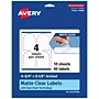 Avery Laser/Inkjet Decorative Edge Multipurpose Labels, 4-3/4" x 3-1/2", Clear, 40/Pack (94600)~#|#~6D62AAFF-0B36-4C89-B991D58DFA74F04A_sc7