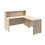 Bush Business Furniture Arrive 60"W L Shaped Reception Desk with Shelf, Natural Elm (ARV003NE)~#|#~6D638D5F-D61F-4442-AC33F6163A780251_sc7