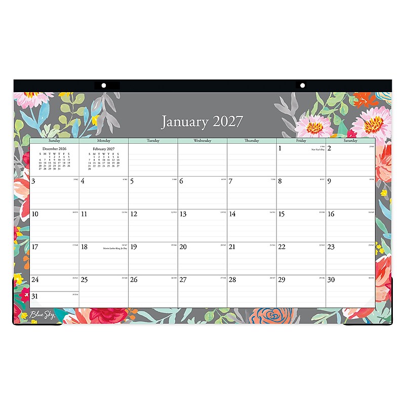 2027 Blue Sky Sophie 17" x 11" Monthly Desk Pad Calendar (140089-27) image 1