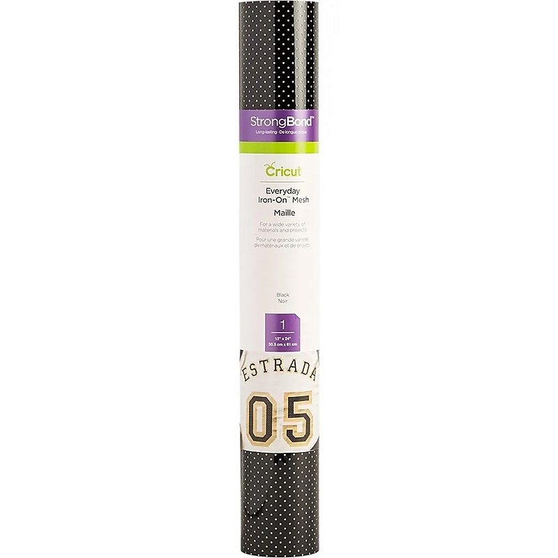 Cricut Die Cutting Everyday Iron-On Mesh Vinyl, Black (2006202) image 1