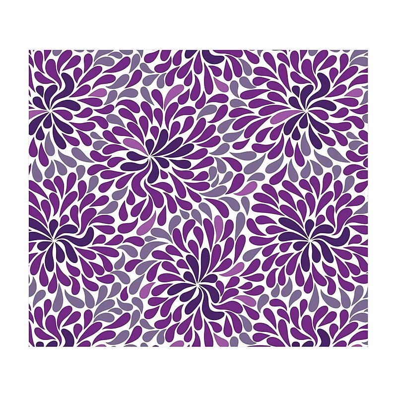 Deflect-O FashionMat Purple Rain Hard Floor Chair Mat, 35" x 40", Low-Pile, Purple/White (CM3540PR) image 1