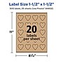 Avery Laser/Inkjet Decorative Edge Multipurpose Labels, 1.5" x 1.5", Kraft Brown, 500 Labels/Pack ( 94602)~#|#~6D6FD662-B593-4CA8-868AD767FD3B6D36_sc7