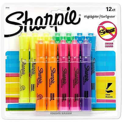 Sharpie 12pk Highlighters Tank Chisel Tip Assorted Colors