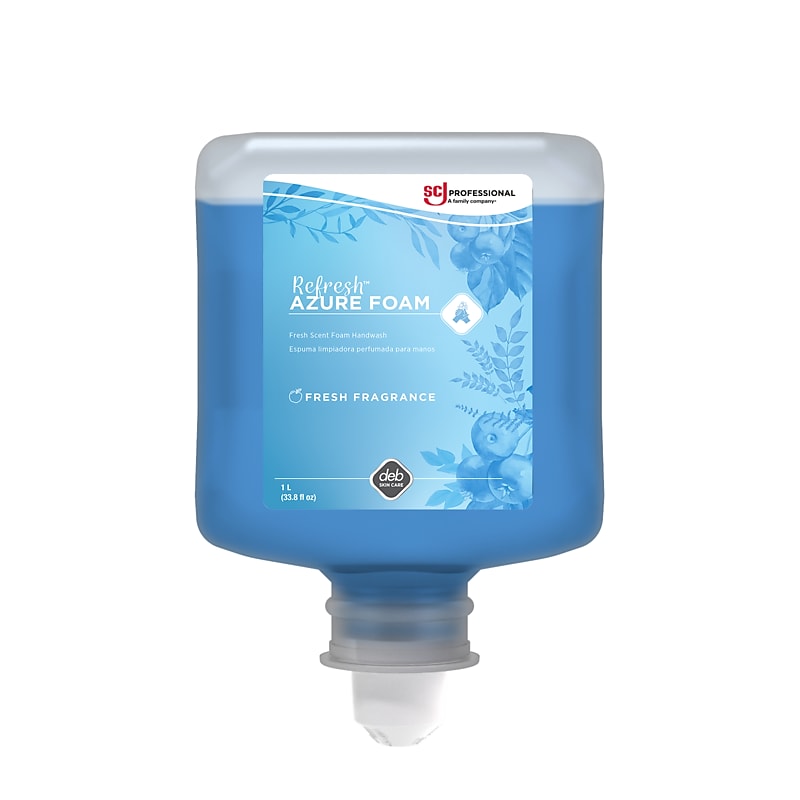 SC Johnson Refresh Azure Foaming Hand Soap Refill, 1 L, 6/Carton (SJNAZU1L) image 1