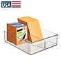 iDESIGN Medium Stackable Plastic Storage Bin With Divider, Clear (70044)~#|#~6D79C764-DAA8-4392-8759A2100E67E53A_sc7
