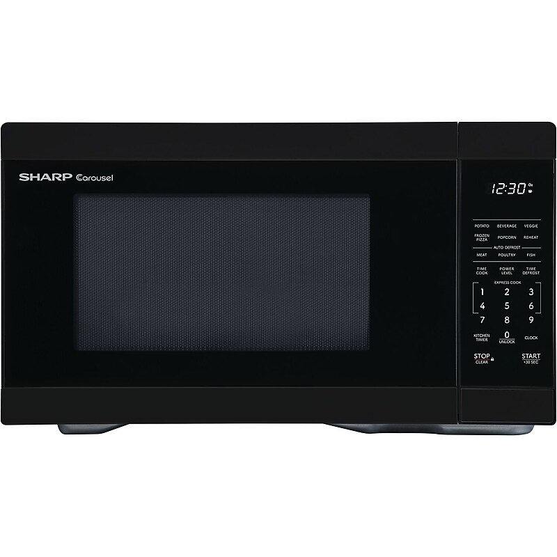 Sharp 1.1 Cu. Ft. Countertop Microwave, Black (ZSMC1161KB) image 1