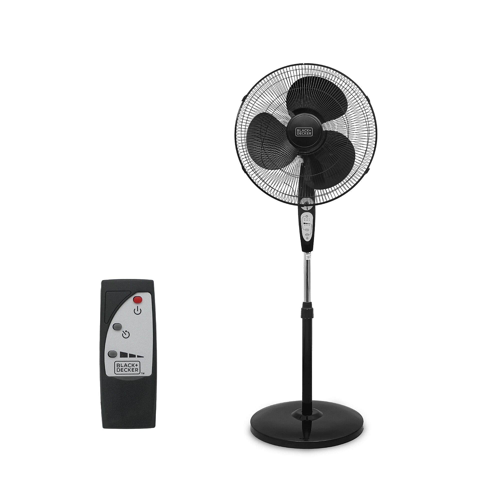 Black & Decker 18″ Oscillating Pedestal Fan with Remote, 3-Speed, Black (BDSF18MB) Sansujyuku sansujyuku.com