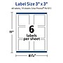 Avery Laser/Inkjet Multipurpose Labels, White, 6 Labels/Sheet, 10 Sheets/Pack (94101)~#|#~6D8763BB-FDAD-45F1-BD563308FE1BC665_sc7
