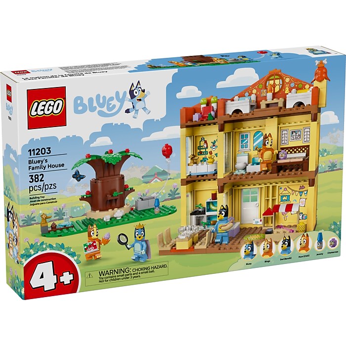 LEGO Bluey: Blueys Family House Playset, Home-Building Kit, 382