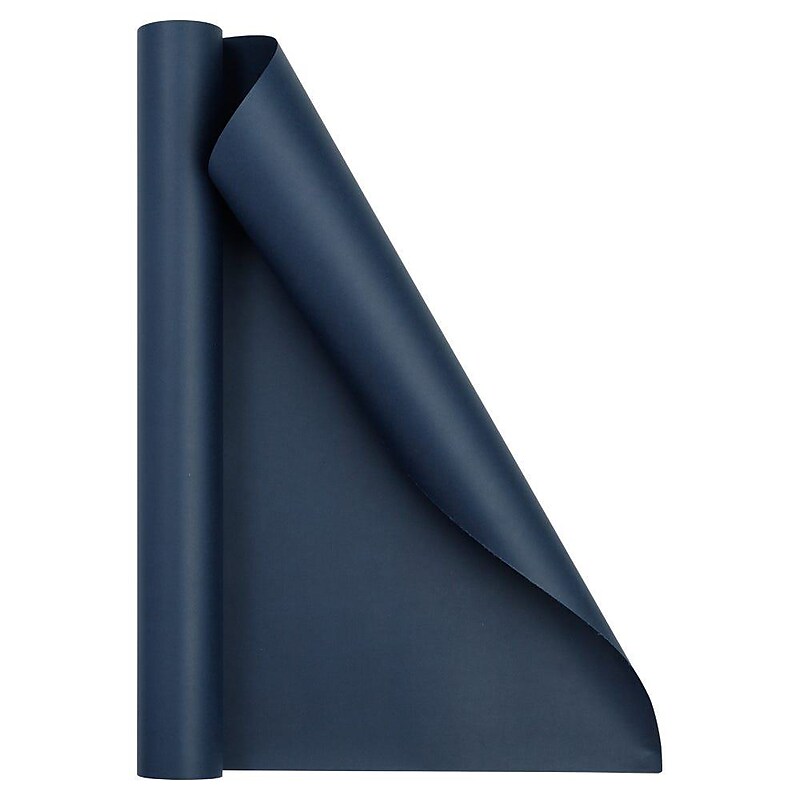 JAM Paper Short Mini Roll Wrapping Paper, 26.3 sq. ft., Cobalt Navy, 2/Pack(277013521263a) image 1