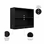 Bush Furniture Universal 30"H 2-Shelf Bookcase with Adjustable Shelf, Black Wood (WL12438)~#|#~6D8B4038-C50B-4E05-A94E13ABA8CB4C4B_sc7