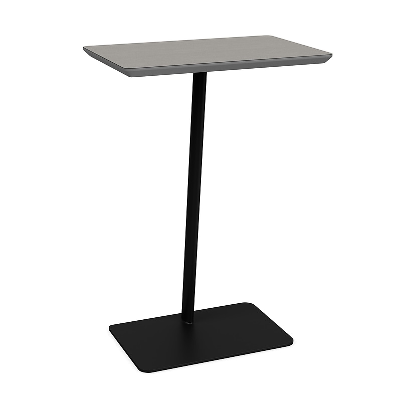 Lesro Willow 18"W x 12"D Laminate Side Table, Sarum Twill/Black (WL0080.SBK.TST) image 1