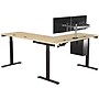 VersaDesk PowerLift 60"W Electric L-Shaped Adjustable Standing Desk, Maple/Black (PLLSD6060-BM-APP)~#|#~6D8E3926-4A77-4A70-8C7AC5B423E97807_sc7