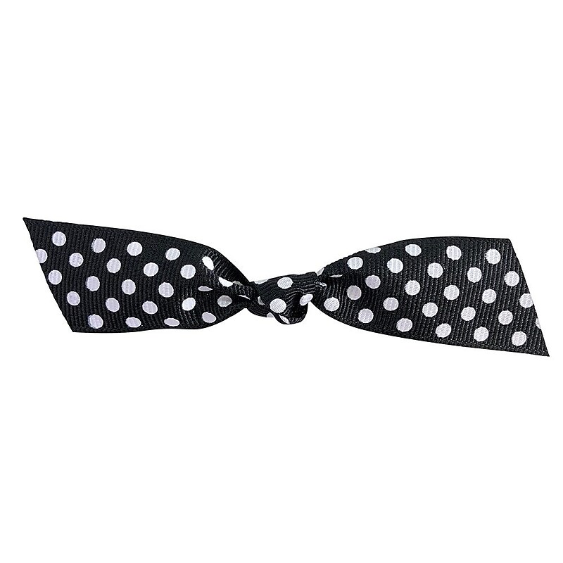 JAM Paper Grosgrain Bows, Black with White Polka Dots Flair, 100/Pack (52640349354) image 1