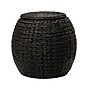 Household Essentials Handwoven Water Hyacinth Barrel Wicker Storage Basket Side Table, Black (ML-4230)~#|#~6D934627-645A-4AD8-859950326AB7F2C7_sc7