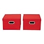Household Essentials Medium Stackable Folding Fabric Storage Bin, 8" x 13"x 15", 27 Qt., Red, 2/Pack (706-1)~#|#~6D96491E-B266-4820-AB8A4F9F816BB46B_sc7